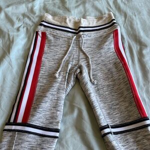 Free People Gray and Red Leggings